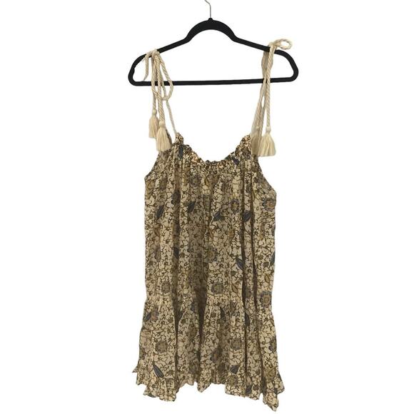 Ulla Johnson Trula Tie Shoulder Mini Dress Coverup In Citrus Size Medium - Picture 4 of 15